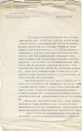 Maszynopis. Pismo nr IVN/7497/26/26 z dnia 10 grudnia 1926 r. Ministerstwa Wyznań Religijnych i O...