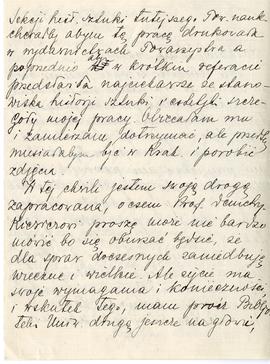 Rękopis listu Krystyny Wisłockiej (później Remerowej) do Józefa Żurowskiego z dnia 15.10.1925 r. ...