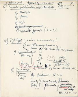 Rękopis szesnastu wykładów Józefa Żurowskiego pt. "Początki kultury ludzkiej" z roku ak...