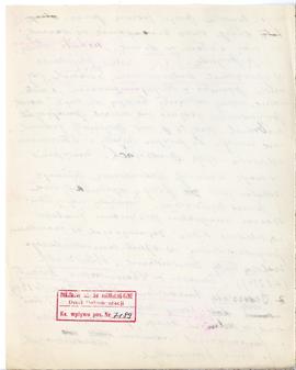 Rękopis wykładów Józefa Żurowskiego z zakresu archeologii przedhistorycznej  strona 82: pieczątka...