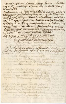 List od Michała Brensztajna do Erazma Majewskiego (rękopis)  strona 2