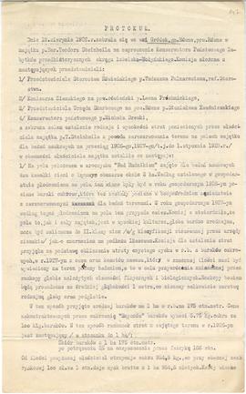 Maszynopis  odpis. Protokół z dnia 18 sierpnia 1926 r. z zebrania komisji we wsi Gródek  powiat R...