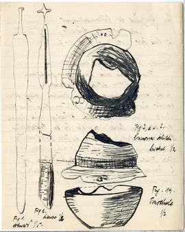 Brulion Józefa Żurowskiego zawierający zbiór luźnych kartek z notatkami w języku polskim i niemie...