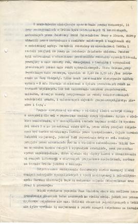 Maszynopis  odpis: „Sprawozdanie rzeczowe z robót wykopaliskowych we wsi Gródek  gmina Równe  W-w...