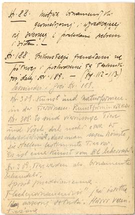 Zbiór odręcznych notatek Józefa Żurowskiego dotyczących literatury do pracy doktorskiej pt. Wykop...