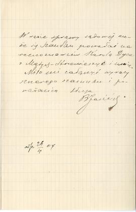 List od Bronisława Jasińskiego do Erazma Majewskiego (rękopis)  strona 3