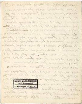 Rękopis wykładów Józefa Żurowskiego z zakresu archeologii przedhistorycznej  strona 24: pieczątka...