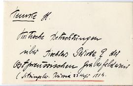 Fiszka z odręcznymi notatkami bibliograficznymi Józefa Żurowskiego  strona 1: "Kemke H.  Kri...