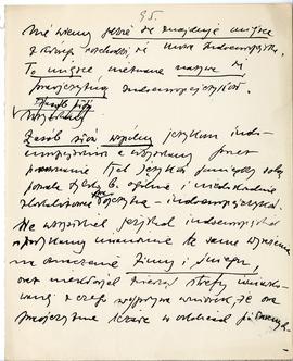 Maszynopis i rękopis trzynastu wykładów Józefa Żurowskiego na temat kultury megalitycznej  strona...