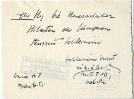 Fiszka z odręcznymi notatkami bibliograficznymi Józefa Żurowskiego  strona 1: "Seger H.  Die...