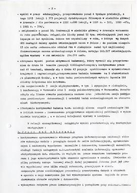 Państwowe Muzeum Archeologiczne w Warszawie. Sprawozdanie z działalności w roku 1993.  Maszynopis...