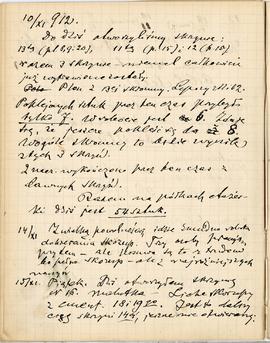 „Notatnik (brulion) Archeologiczny Erazma Majewskiego” - notatki dot. Popudni z dn. 10 -15.11.191...