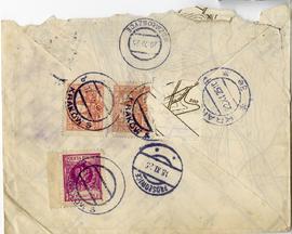 Rękopis listu Zofii Deskur do Józefa Żurowskiego z dnia 20.11.1925 r. wraz z kopertą  strona 3: r...