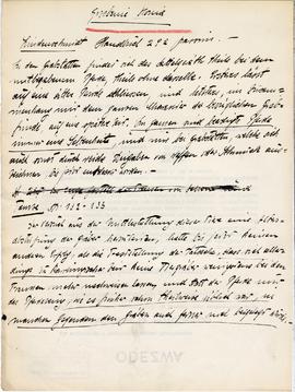 Odręczne notatki Józefa Żurowskiego na temat analogii do zabytków z Jakuszowic Małych  sporządzon...