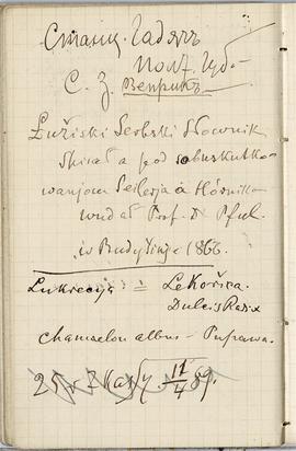 Notes nr 32 z wpisami odręcznymi  Erazma Majewskiego z okresu od 11.06.1888 r. - 06.06.1889 r.  s...