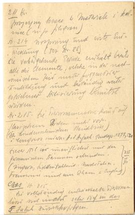 Zbiór odręcznych notatek Józefa Żurowskiego dotyczących literatury do pracy doktorskiej pt. Wykop...