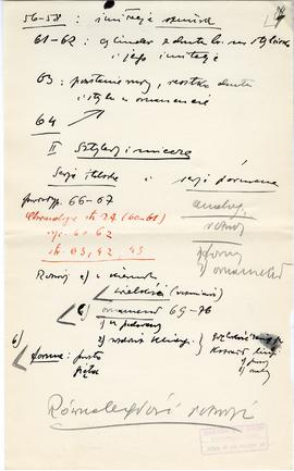 Rękopis jedenastu wykładów Józefa Żurowskiego pt. "Epoka bronzu ze szczególnem uwzględn. pod...