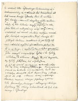 Rękopis niekompletny-fragment artykułu z dnia 15.11.1912 r.  strona: „i rozkwit ludu żydowskiego....