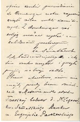 List od Stanisława Błażejewicza do Erazma Majewskiego (rękopis)  strona 2