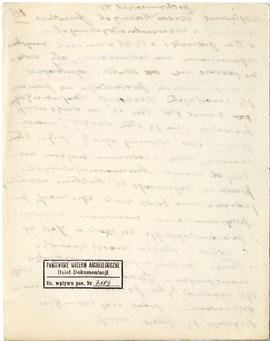 Rękopis wykładów Józefa Żurowskiego z zakresu archeologii przedhistorycznej  strona 32: pieczątka...