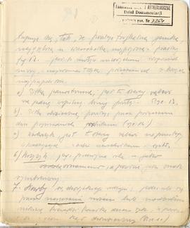 Brulion Józefa Żurowskiego pt. "Plastyka od Fidiasza począwszy" z odręcznymi notatkami ...