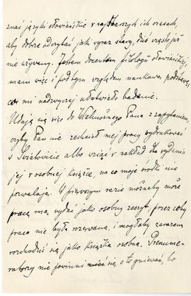 List od dr. J. Leciejewskiego do Erazma Majewskiego z dnia 18.02.1901 r. (rękopis)  strona 5