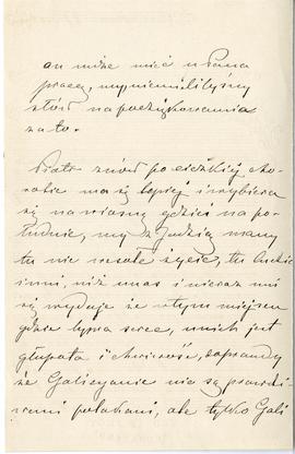 List od Marii Chmielowskiej do Erazma Majewskiego (rękopis)  strona 2