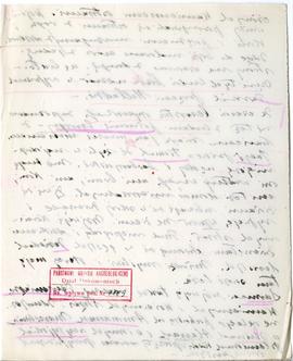 Rękopis wykładów Józefa Żurowskiego z zakresu archeologii przedhistorycznej  strona 74: pieczątka...