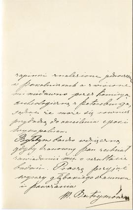 List od Marii Butrymówny do Erazma Majewskiego (rękopis)  strona 3