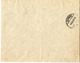 Koperta zaadresowana przez Hieronima Rafała Łopacińskiego do Erazma Majewskiego (stempel)  strona...