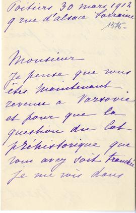 List od G. de Maret do Erazma Majewskiego (rękopis)  strona 1