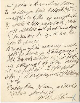 List od Hieronima Rafała Łopacińskiego do Erazma Majewskiego (rękopis)  strona 2