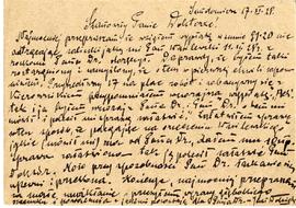 Karta pocztowa z rękopisem listu Jana Wańka do Józefa Żurowskiego z dnia 17.11.1928 r.  strona 2 ...
