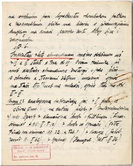 Brulion Józefa Żurowskiego zawierający zbiór luźnych kartek z notatkami w języku polskim i niemie...