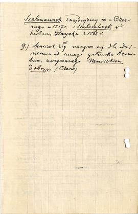 Zespół odręcznych notatek pod tytułem "Alfabetyczny spis roślin .." z dn. 29.08.1888 r....