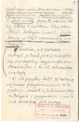 Rękopis listu Włodzimierza Antoniewicza do Józefa Żurowskiego z dnia 7.06.1928 r.  strona 5