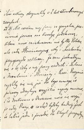 List od dr. J. Leciejewskiego do Erazma Majewskiego z dnia 6.04.1901 r. (rękopis)  strona 3