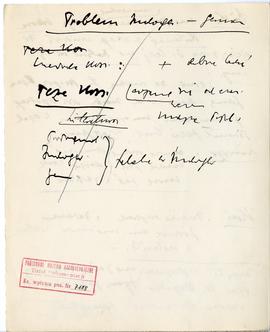 Maszynopis i rękopis trzynastu wykładów Józefa Żurowskiego na temat kultury megalitycznej  strona...