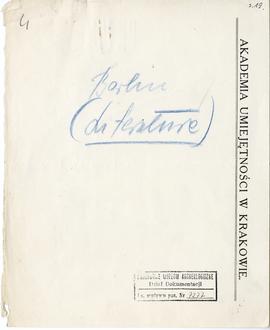 Zespół odręcznych notatek Józefa Żurowskiego (w tym opisy zabytków i zapiski bibliograficzne) wra...