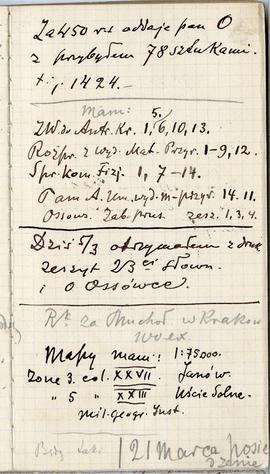 Notes nr  46 z wpisami odręcznymi  Erazma Majewskiego z okresu od 24.02.1895 r.-19.06.1895 r.  st...