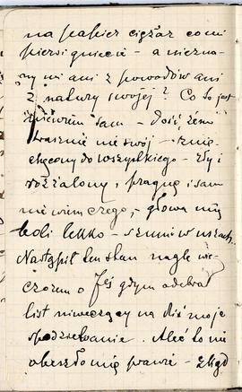 Notes nr 20 z wpisami odręcznymi  Erazma Majewskiego z okresu 25.08.1884 r.- 30.11.1884 r.  strona.