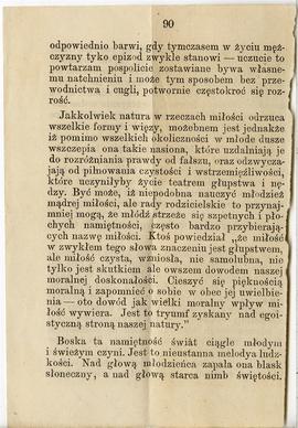 Kartka wyrwana z książki  (luzem w uszkodzonej kieszonce tylnej okładki notesu nr 8) z nr str. 90...