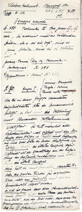 Odręczne notatki Józefa Żurowskiego na temat analogii do zabytków z Jakuszowic Małych  sporządzon...