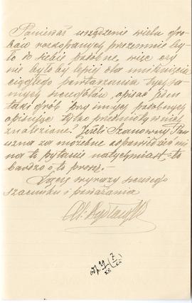List od Aleksandra Bydłowskiego do Erazma Majewskiego (rękopis)  strona 3