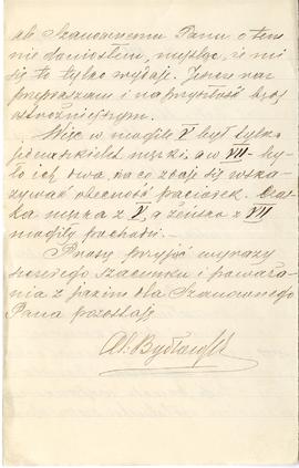 List od Aleksandra Bydłowskiego do Erazma Majewskiego (rękopis)  strona 4