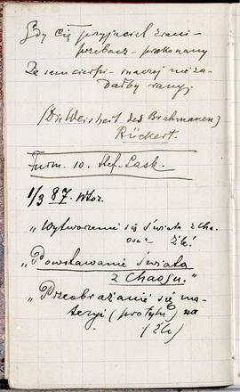 Notes nr 28 z wpisami odręcznymi  Erazma Majewskiego z okresu od 24.02.1887 r.-14.07.1887 r.  str...