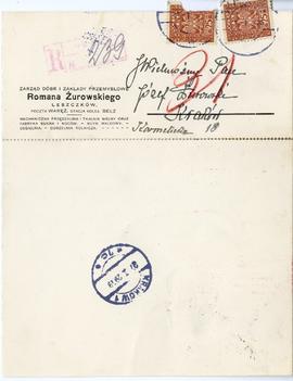 Rękopis listu Karoliny Żurowskiej do Józefa Żurowskiego z dnia 25.01.1929 r.  strona 1 (awers)