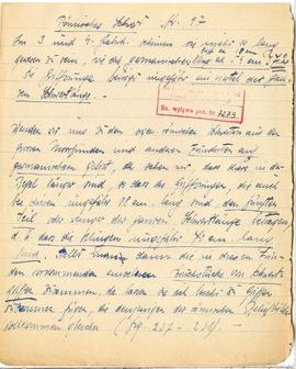 Brulion Józefa Żurowskiego zawierający zbiór luźnych kartek z notatkami w języku polskim i niemie...