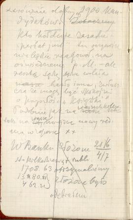 Notatnik nr 60 z odręcznymi notatkami Erazma Majewskiego z okresu od 14.07.1903 r. do 23.02.1904 ...