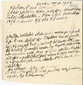 List od Hieronima Rafała Łopacińskiego do Erazma Majewskiego (rękopis)  strona 1